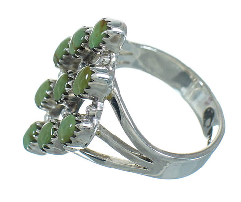 Silver And Turquoise Southwest Ring Size 7-1/2 YX86879
